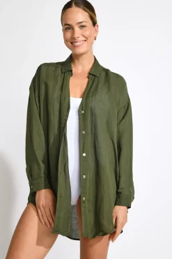 Livia CHEMISE AMANDINE ALAGOA Kaki Clearance