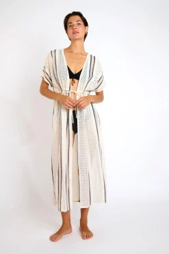 Livia Kimono LIZAE MAYBOURNE Ecru Outlet