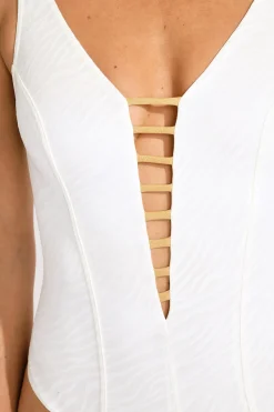 Livia MAILLOT 1 PIECE VOLUPIA BELLEMARE Blanc Sale