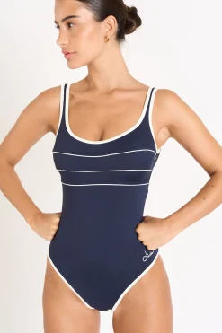 Livia MAILLOT 1 PIECE ANCOLIE PAVILLON Bleu Outlet