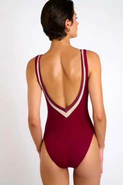 Livia MAILLOT 1 PIECE ARIANA NAXOS Bordeaux Sale