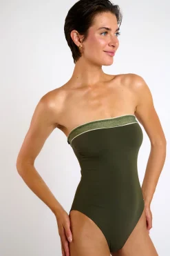 Livia MAILLOT 1 PIECE ACATIE NAXOS Kaki Discount