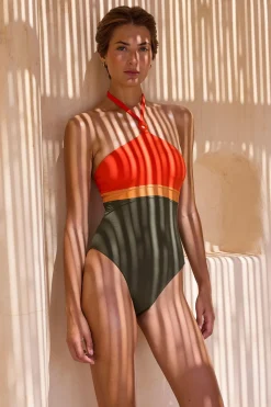 Livia MAILLOT 1 PIECE KIMYA FORMOSA Kaki Outlet