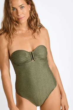 Livia MAILLOT 1 PIECE THERESA DORADAS Kaki Online