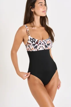 Livia MAILLOT 1 PIECE ESCONA BANGKA Marron Discount