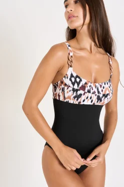 Livia MAILLOT 1 PIECE ESCONA BANGKA Marron Discount