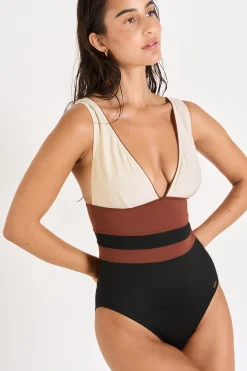 Livia MAILLOT 1 PIECE BERINE MASBATE Noir Clearance