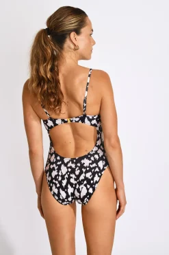 Livia MAILLOT 1 PIECE BLANKA BAVARO Noir Best