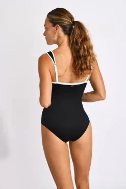 Livia MAILLOT 1 PIECE DELFINA MADRYN Noir New