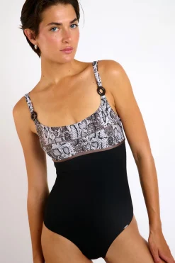 Livia MAILLOT 1 PIECE ESCONA SKINARIA Noir Discount