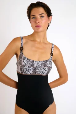 Livia MAILLOT 1 PIECE ESCONA SKINARIA Noir Discount