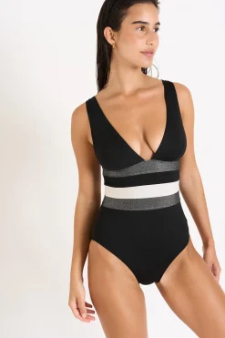 Livia MAILLOT 1 PIECE NICOLE NAXOS Noir Hot