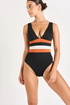 Livia MAILLOT 1 PIECE NICOLE OSTEA Noir Clearance