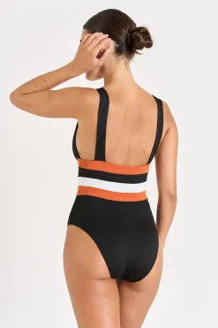 Livia MAILLOT 1 PIECE NICOLE OSTEA Noir Clearance