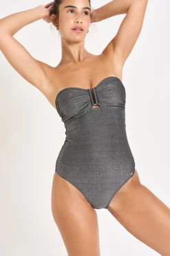 Livia MAILLOT 1 PIECE THERESA ADAMAN Noir New