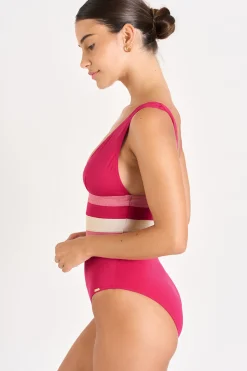 Livia MAILLOT 1 PIECE NICOLE NAXOS Rose Hot