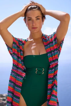 Livia MAILLOT 1 PIECE BLANCA XANACA Vert