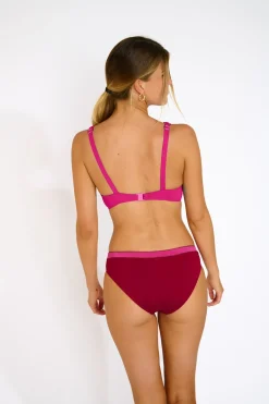 Livia Maillot de bain 2 pièces bordeaux RAVI & BHARTIE FORMOSA Rose Discount