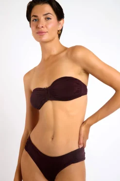 Livia Maillot de bain 2 pièces prune FEDYA & STAEL MANDRAKI Marron Clearance