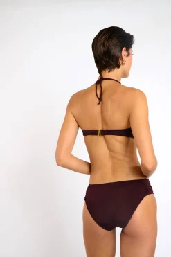 Livia Maillot de bain 2 pièces prune FEDYA & STAEL MANDRAKI Marron Clearance