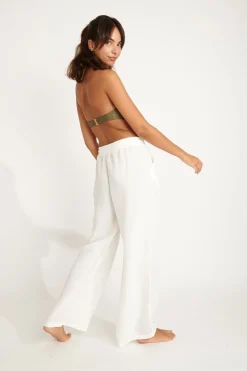 Livia PANTALON BEACHWEAR ALYA ALAGOA Ecru Sale