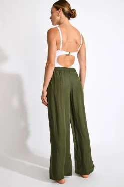 Livia PANTALON BEACHWEAR ALYA ALAGOA Kaki Hot