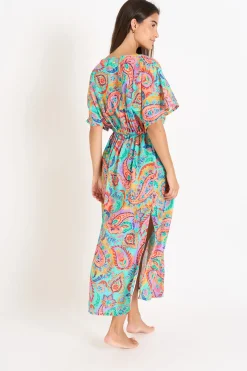 Livia ROBE BEACHWEAR AKYRA COTPRASLIN Bleu Sale