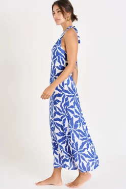 Livia ROBE BEACHWEAR DIANELLA PYLAVOIL Bleu Outlet
