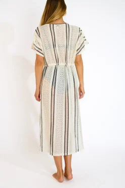 Livia ROBE BEACHWEAR AKYRA MAYBOURNE Ecru New