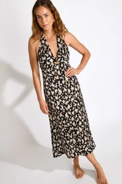 Livia ROBE BEACHWEAR DIANELLA BAVAROSAT Noir Discount