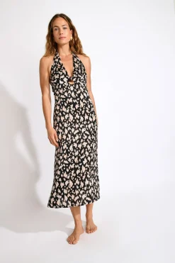 Livia ROBE BEACHWEAR DIANELLA BAVAROSAT Noir Discount