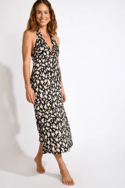 Livia ROBE BEACHWEAR DIANELLA BAVAROSAT Noir Discount