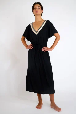 Livia ROBE BEACHWEAR SARANDA SAMOS Noir Best