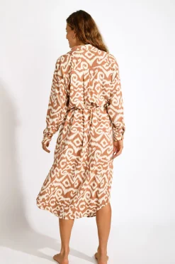 Livia ROBE SALINE GAROUPE Marron Clearance